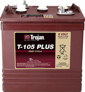 VRLA-Batterie - T-105 Plus - Trojan Battery Company - Block / 6 V / zyklenfest