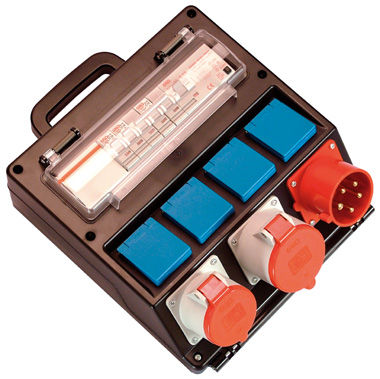 Voll ausgestattetes Elektrogehäuse - 16 - 32 A, max. 440 V - as - Schwabe GmbH - wandmontiert / Kunststoff / für Verteiler