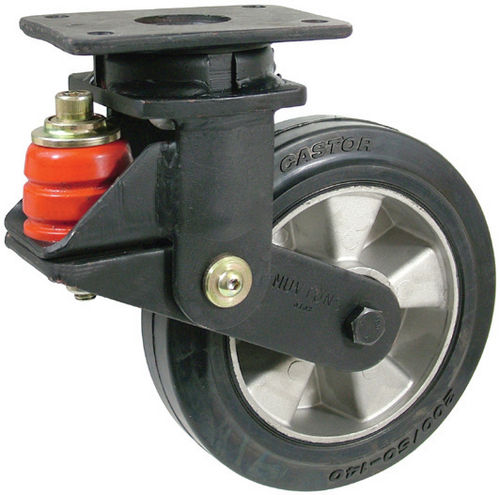 Lenkrolle - ROSS HANDLING LTD - mit Grundplatte / stoßdämpfend / aus verzinktem Stahl