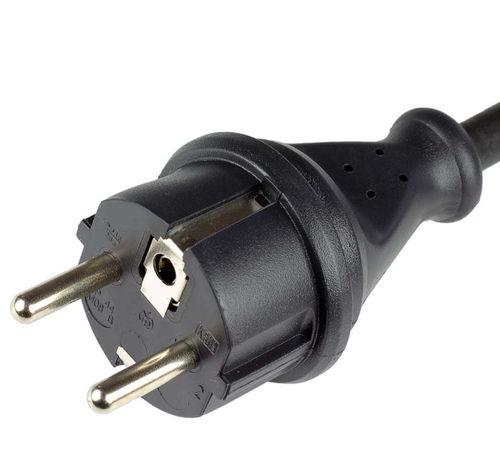 Spritzwassergeschützter Stecker - M08B  - Müller Plastik GmbH - IP44 / zweipolig / Schuko