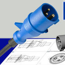 IP44-Stecker - M220.6 - Müller Plastik GmbH - spritzwassergeschützt / 3-polig / CEE