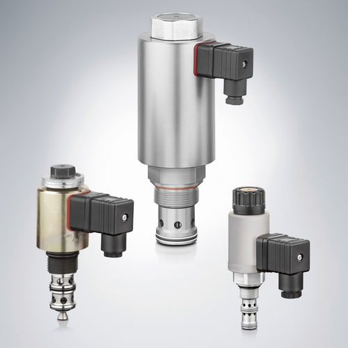 Hydraulik-Wegeventil / mit Klappe - BVE series - HAWE Hydraulik SE - magnetbetrieben / 2/2-Wege / 3/2-Wege
