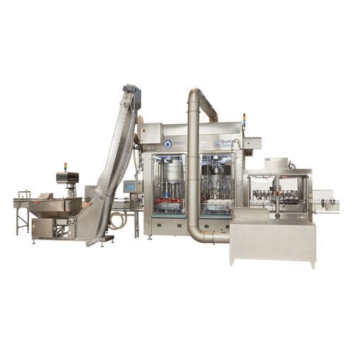 Flaschen-Spül, -Füll und -Verschließmaschine / für viskose Flüssigkeiten - Quatro Sensi - Hema Filling - für die Lebensmittel- und Getränkeindustrie / für Milchprodukte / drehbar