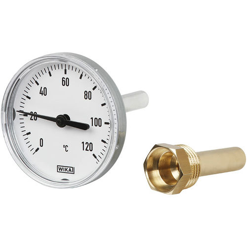 Bimetall-Thermometer - A43 series - WIKA Alexander Wiegand SE & Co. KG - mit Zifferblatt-Anzeige / Tauchfühler / für Heißwasser