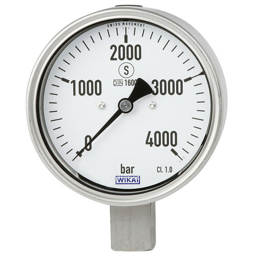 Manometer mit Zifferblatt-Anzeige - PG23HP-P - WIKA Alexander Wiegand SE & Co. KG - Glas / Aluminium / Edelstahl