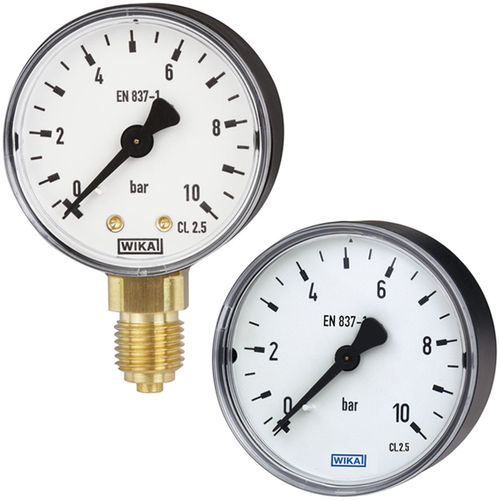 Manometer mit Zifferblatt-Anzeige - 111.10 - WIKA Alexander Wiegand SE & Co. KG - Flansch / Rohrfeder / für Gas