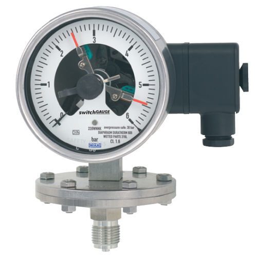 Manometer mit Zifferblatt-Anzeige - PGS43.1 series - WIKA Alexander Wiegand SE & Co. KG - Gewinde / Edelstahl / PTFE