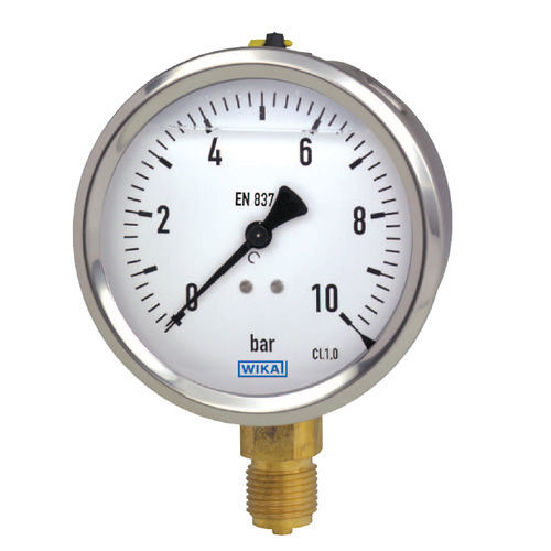 Manometer mit Zifferblatt-Anzeige - 213.53 - WIKA Alexander Wiegand SE & Co. KG - Gewinde / Edelstahl / Rohrfeder