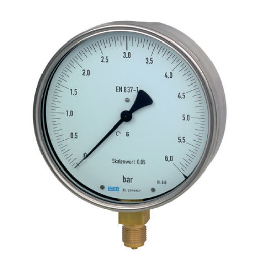 Analoges Manometer - 312.20 - WIKA Alexander Wiegand SE & Co. KG - Gewinde / Edelstahl / Rohrfeder