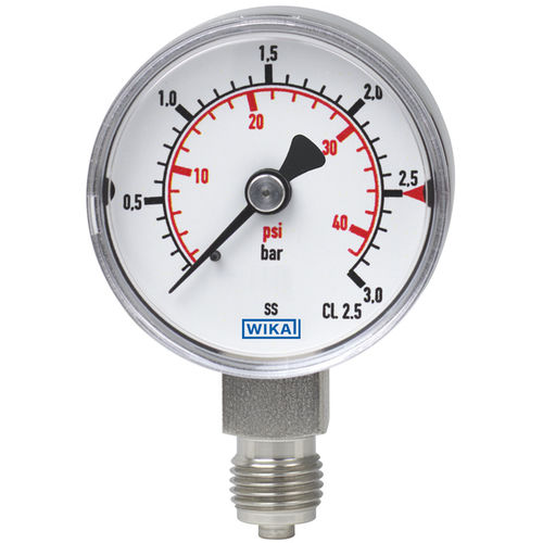 Analoges Manometer - 131.11 - WIKA Alexander Wiegand SE & Co. KG - Gewinde / Edelstahl / Rohrfeder