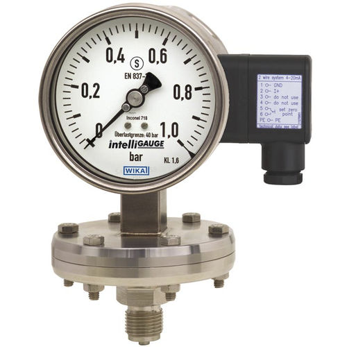 Manometer mit Zifferblatt-Anzeige - PGT43HP.1 series - WIKA Alexander Wiegand SE & Co. KG - Gewinde / Edelstahl / Membran