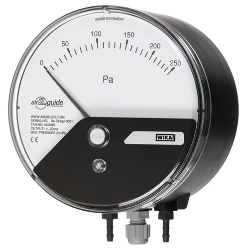 Differential-Manometer - A2G-15 - WIKA Alexander Wiegand SE & Co. KG - mit Zifferblatt-Anzeige / Gewinde / für rückseitigen Einbau