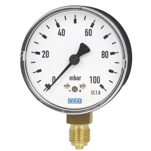Manometer mit Zifferblatt-Anzeige - 611.10 - WIKA Alexander Wiegand SE & Co. KG - Gewinde / Flansch / Edelstahl