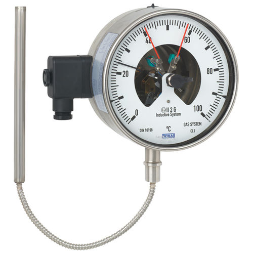 Thermometer / Gasdruck mit Fernleitung - TGS73 - WIKA Alexander Wiegand SE & Co. KG - mit Zifferblatt-Anzeige / für Oberflächenmontage / Industrie