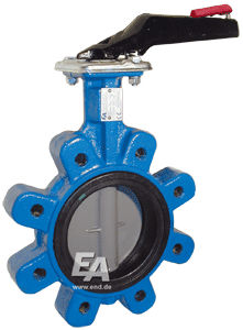 Absperrklappe - WM series - END-Armaturen GmbH & Co. KG - Hebel / Edelstahl