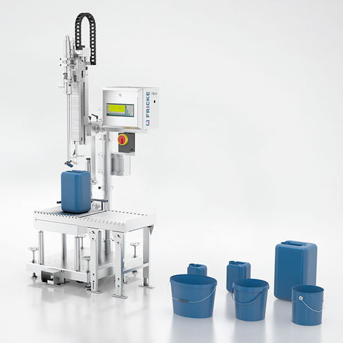 Halbautomatische Abfüllanlage - EFS 51 - FRICKE Abfülltechnik GmbH & Co. KG - für Töpfe / Kanister / für Eimer