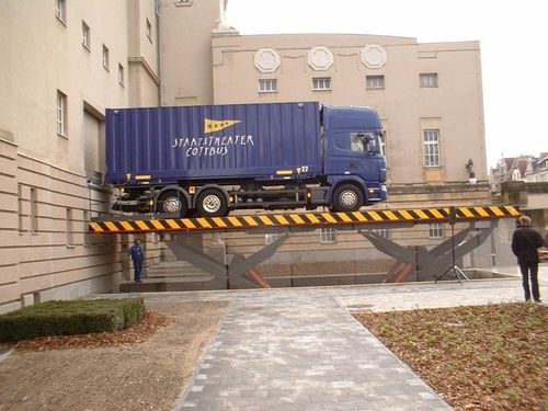 Festinstallierte Scherenarbeitsbühne - GWH, UHH - Büter Hebetechnik GmbH - hydraulisch