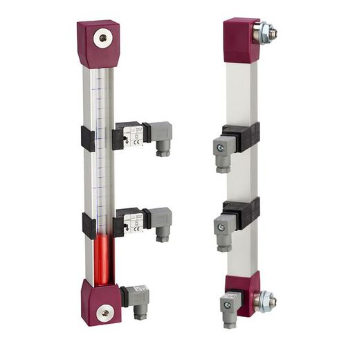 Niveauanzeiger für Flüssigkeiten - LV/E1+S series - Fratelli Giacomello - visuell / für Tanks / mit integriertem Positionssensor