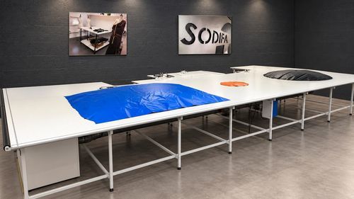 Schneidtisch für Gewebe - SODIFA ESCA - Luftkissen