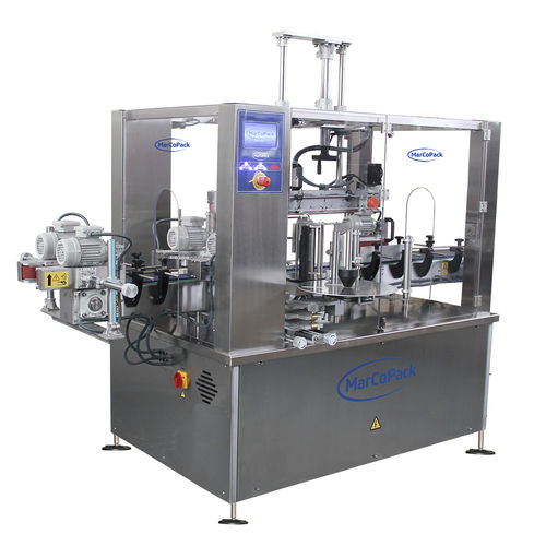 Automatische Etikettiermaschine - MCP 350T - MARCOPACK - für Verpackung / für Flaschen / für Töpfe