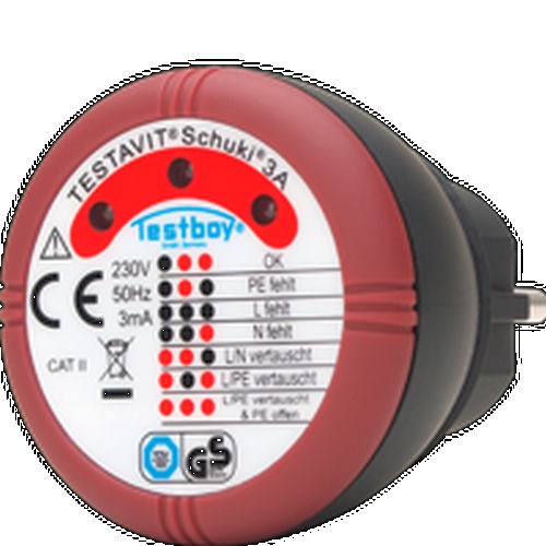 Elektrischer Tester - TESTAVIT SCHUKI 3A - Testboy - für Steckdose / tragbar