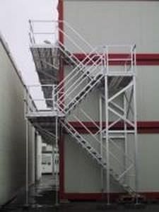 Gerade Treppe - Mauderer Alutechnik - Aluminium / für Fertigbau-Gebäude