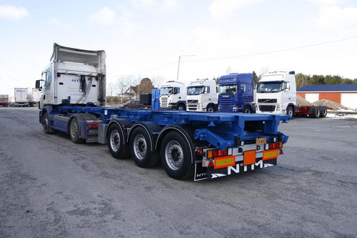 Anhänger für Containertransport - B-double - NTM - NÄRPES TRÄ & METALL - für Waren / 3-Achsen / mit Eigenantrieb
