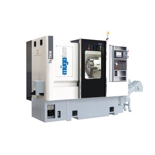 CNC-Drehzentrum - T6 Twin - Müga Werkzeugmaschinen GmbH - Schrägbett / 12 Werkzeuge / Hochpräzision