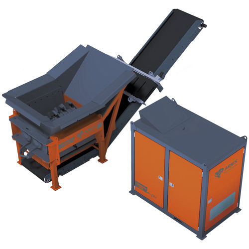 Primär-Schredder - COMPAKTOR 300 e-pu - ARJES - Recycling Innovation - Zweiwellen / für Holz / Papier