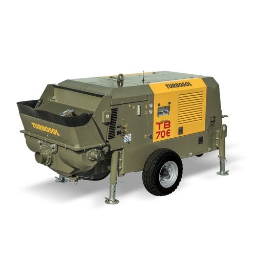 Fahrmischeranbau-Betonpumpe - TB 70E - TURBOSOL PRODUZIONE SRL - für Baustelle / für Tunnel / elektrisch