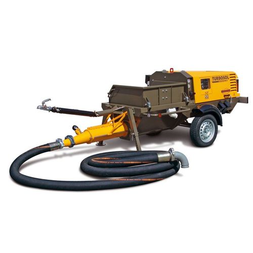 Anhängermontierte Betonpumpe - PRO H CLB - TURBOSOL PRODUZIONE SRL - für Baustelle / Diesel / elektrisch