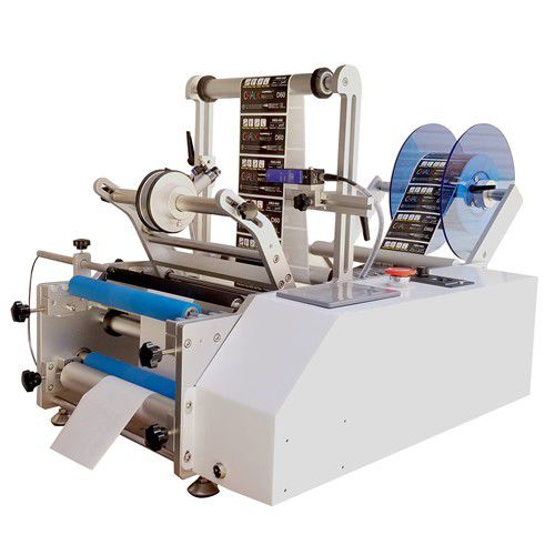Halbautomatische Etikettiermaschine - LM-41311 - LC Printing Machine Factory Limited - für Flaschen / zur Seitenetikettierung / zur Rundumetikettierung