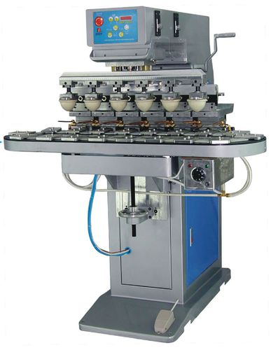 Tampondruckmaschine mit geschlossenem Farbgebersystem - M6-250C/18T - LC Printing Machine Factory Limited - drehbar
