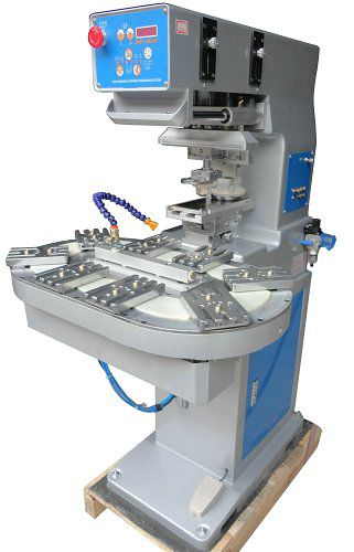 Tampondruckmaschine mit geschlossenem Farbgebersystem - P1-250C/8T - LC Printing Machine Factory Limited - drehbar