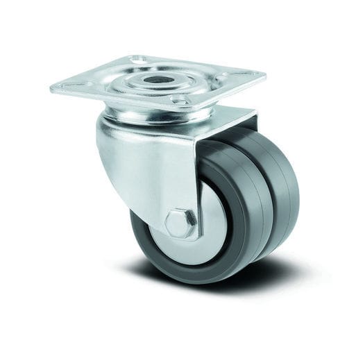 Lenkrolle - Agila twin - TENTE ® - mit Grundplatte / doppelt / Doppel