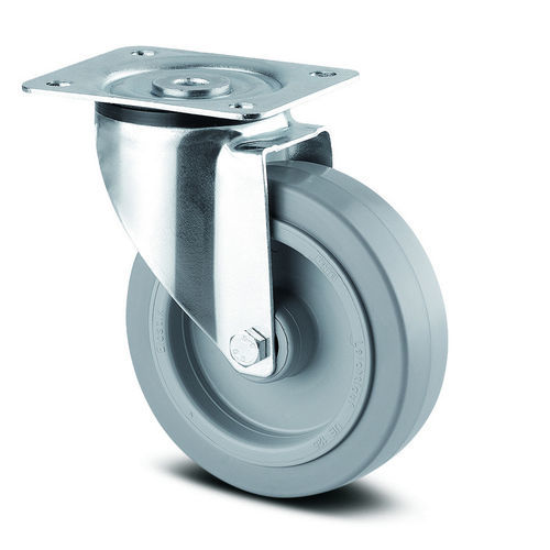 Lenkrolle - Alpha smart - TENTE ® - mit Grundplatte / doppelt / Stahl