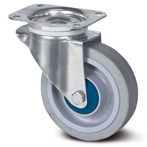 Lenkrolle - Alpha stainless  - TENTE ® - mit Grundplatte / doppelt / nichtkreidend
