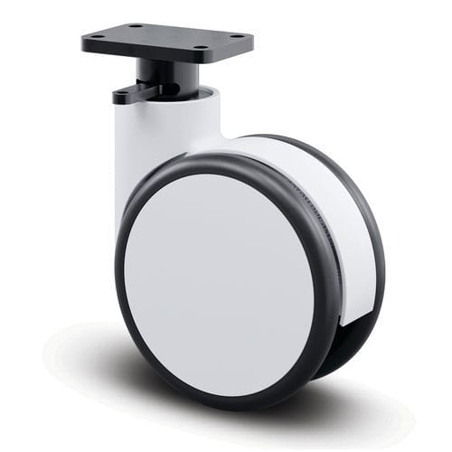 Lenkrolle - Forma - TENTE ® - mit Grundplatte / für pulverförmiges Gut / Polyamid