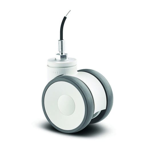 Lenkrolle - 592DUAP075L51-10 RAL7001 - TENTE ® - mit Grundplatte / Polyamid / Polyurethan