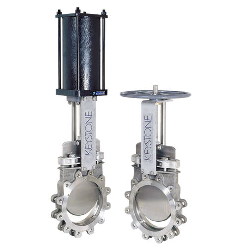 Plattenschieber - 952 - Pentair Valves & Controls - mit Handrad / pneumatisch gesteuert / für Schlamm