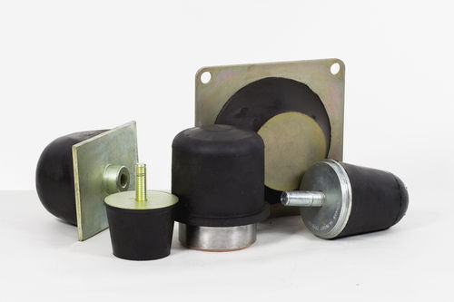 Gummi-Anschlagpuffer - Flexibil SRL rubber-metal solutions - Stahl / zylinderförmig / konisch