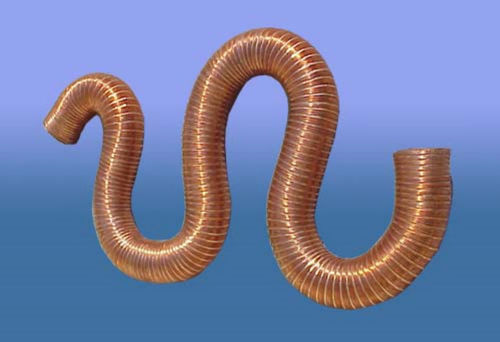 Flexibler Luftkanal - UAS FUGA COPPER PIPES - UNVEREN Co.Inc. - rund / Kupfer / für Lüftung
