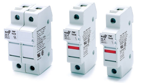 Zylindrischer Sicherungshalter - PMF series - DF ELECTRIC - für DIN-Schiene / IEC / modular