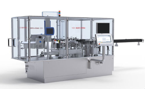 Automatisches Etikettiersystem - EOM1025 - Bausch + Ströbel Maschinenfabrik Ilshofen GmbH+Co. KG - für die Pharmaindustrie / kontinuierlich