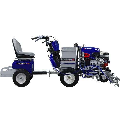 Hydraulische Markierungsmaschine - PROSTRIPE 300 SP FLIPDRIVE - VEZOS - mit Eigenantrieb / mit 2 Pistolen