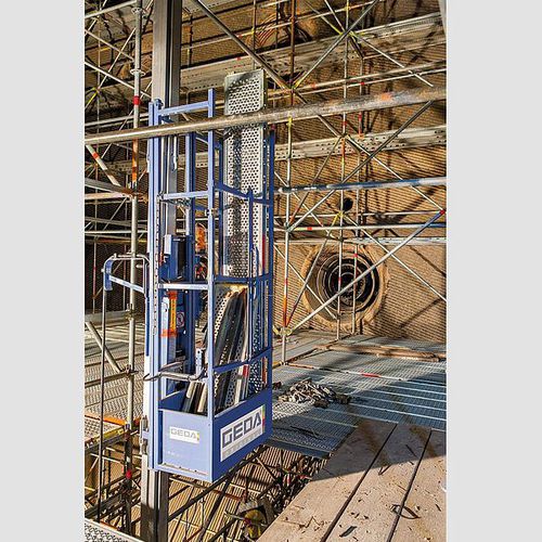 Zahnstangen-Lastenaufzug - 300 Z Boiler Hoist - GEDA GmbH - für Baustoffe / Säulen