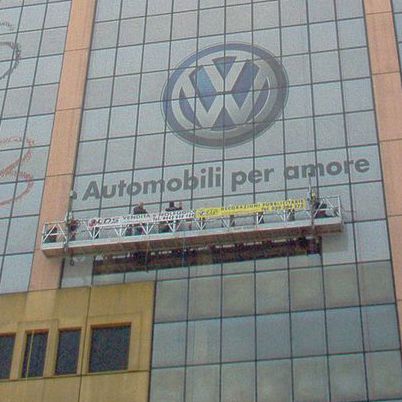 Arbeitsplattform - AB 650 - GEDA GmbH - hängend / für Baustellen / elektrisch