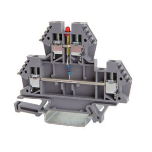 Klemmenblock auf DIN-Schiene - 43548 - Morsettitalia - Schraubanschluss / Durchführung / LED