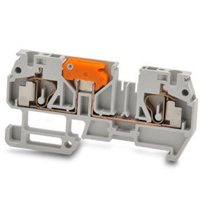 Klemmenblock auf DIN-Schiene - 42419 - Morsettitalia - ohne Schrauben / Federdruck / mit Hebel