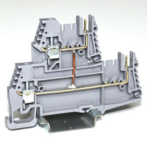 Klemmenblock auf DIN-Schiene - 43561 series - Morsettitalia - Schraubanschluss / grau / zweistufig